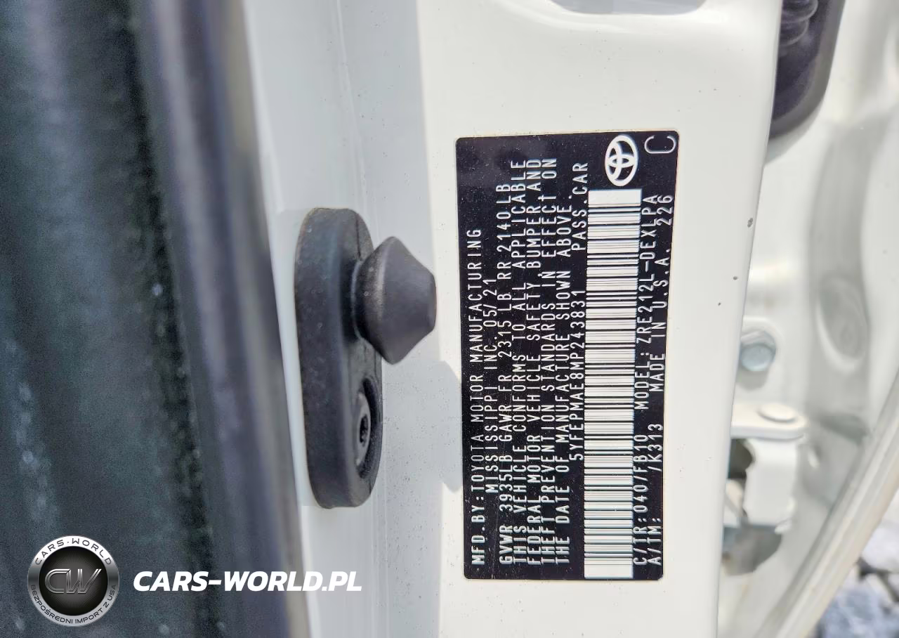 2021 Toyota Corolla Le VIN:5YFEPMAE8MP243831 - 12