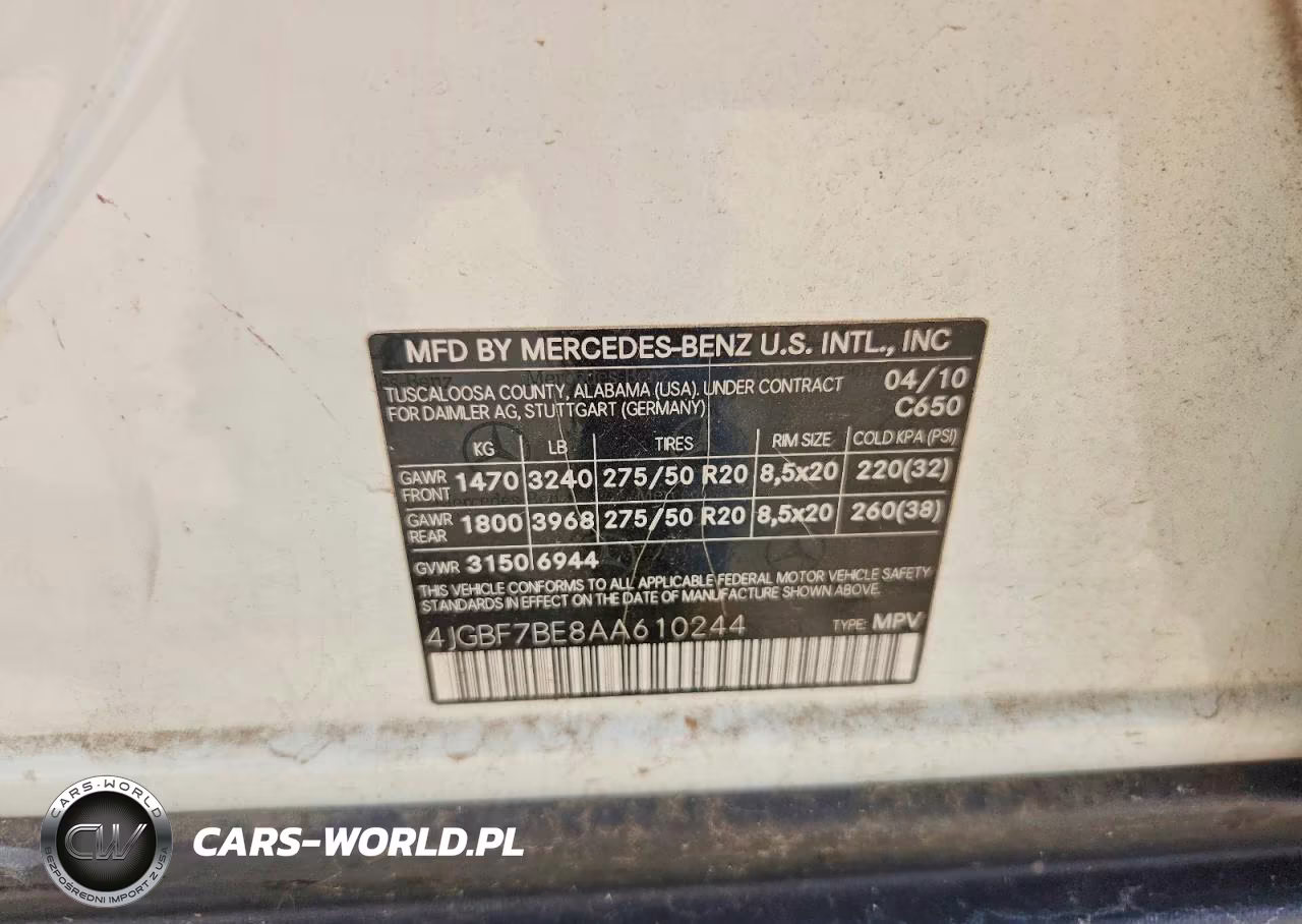 2010 Mercedes-Benz Gl 450 4Matic VIN:4JGBF7BE8AA610244 - 13