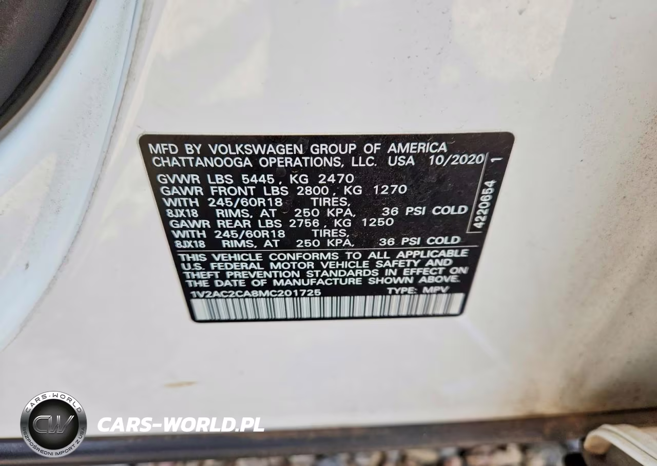 2021 Volkswagen Atlas Cross Sport S VIN:1V2AC2CA8MC201725 - 13