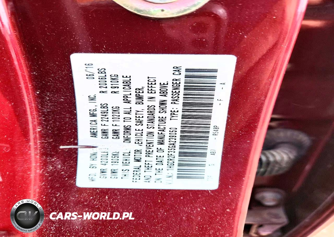 2016 Honda Accord Lx VIN:1HGCR2F35GA239050 - 12