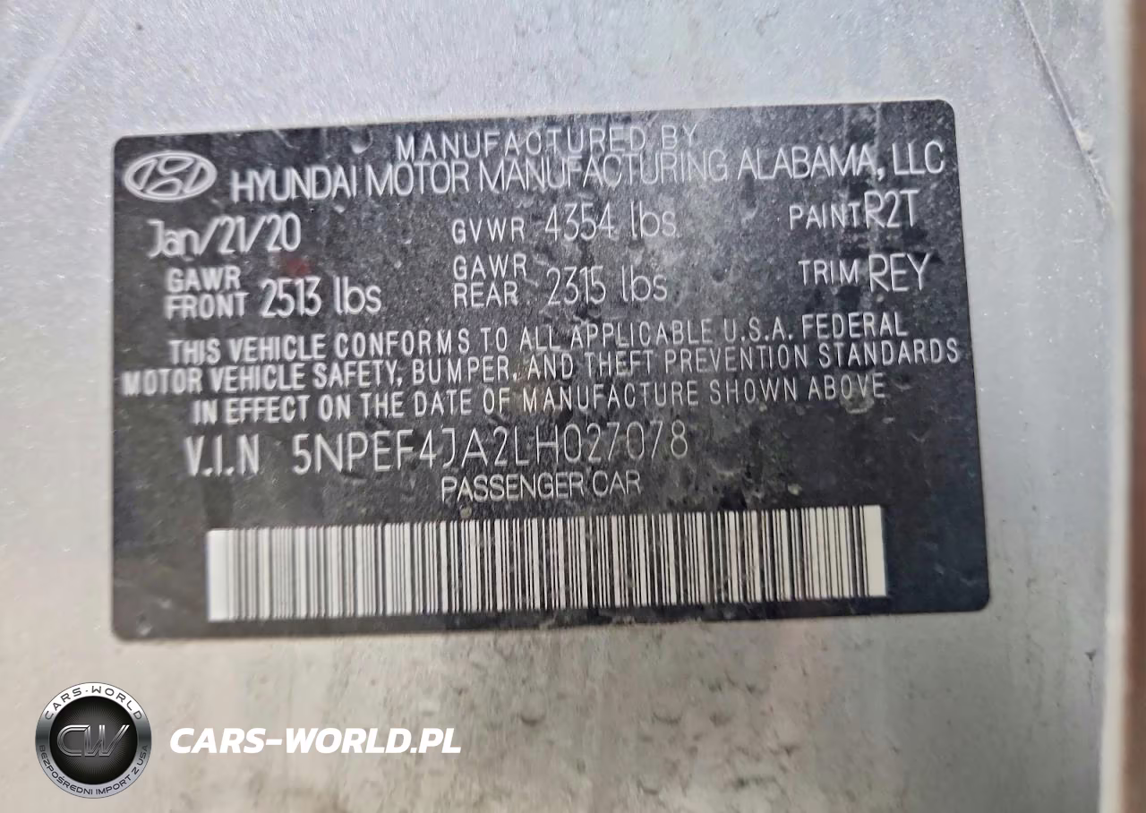 2020 Hyundai Sonata Sel VIN:5NPEF4JA2LH027078 - 12
