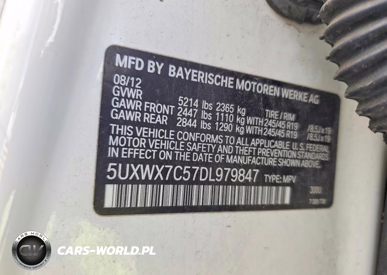 2013 BMW X3 xDrive35I VIN:5UXWX7C57DL979847 - 13