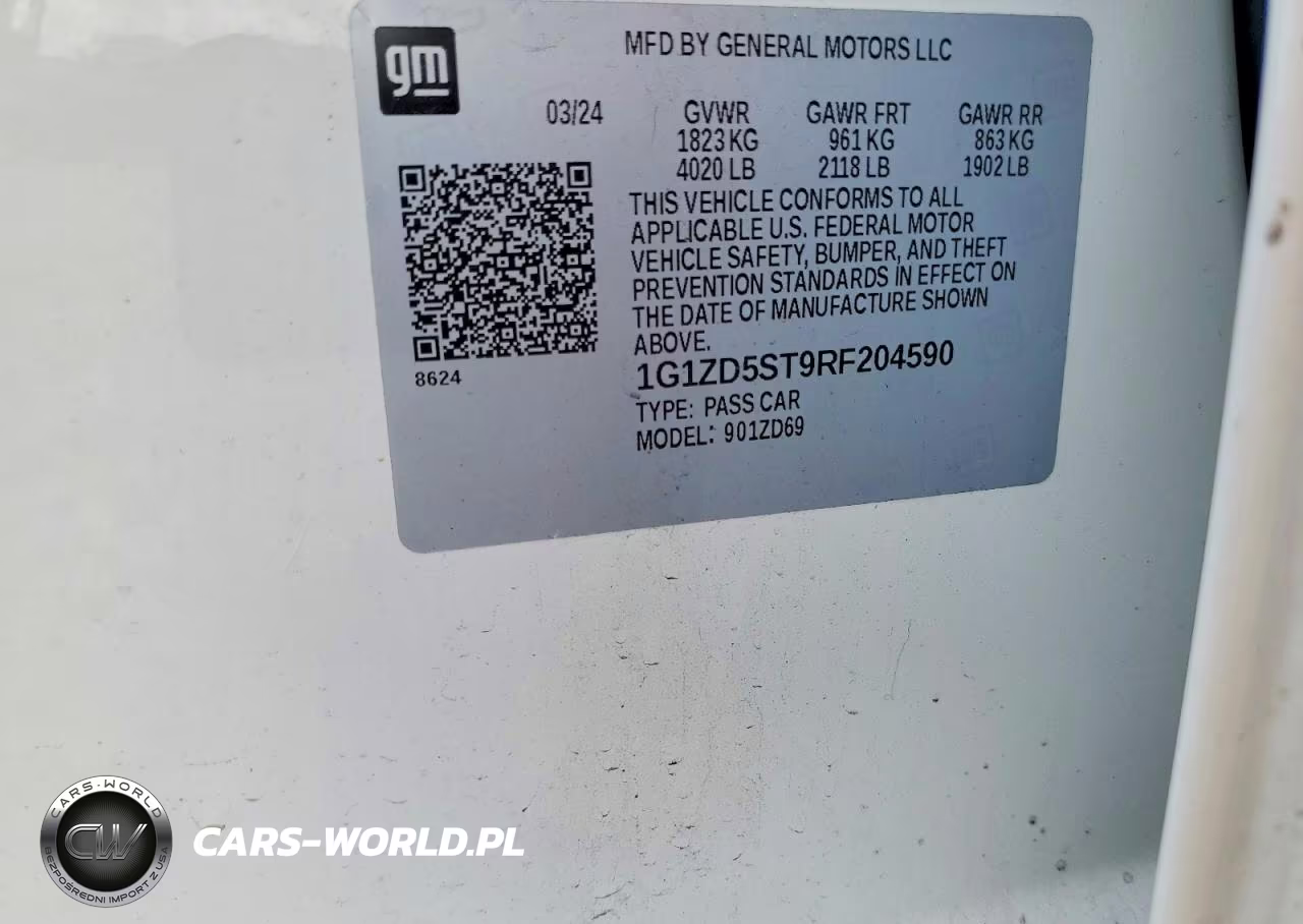 2024 Chevrolet Malibu Lt VIN:1G1ZD5ST9RF204590 - 12