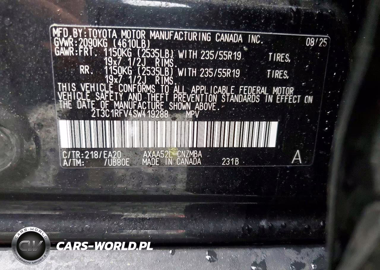 2025 Toyota Rav4 Xle Premium VIN:2T3C1RFV4SW419288 - 13