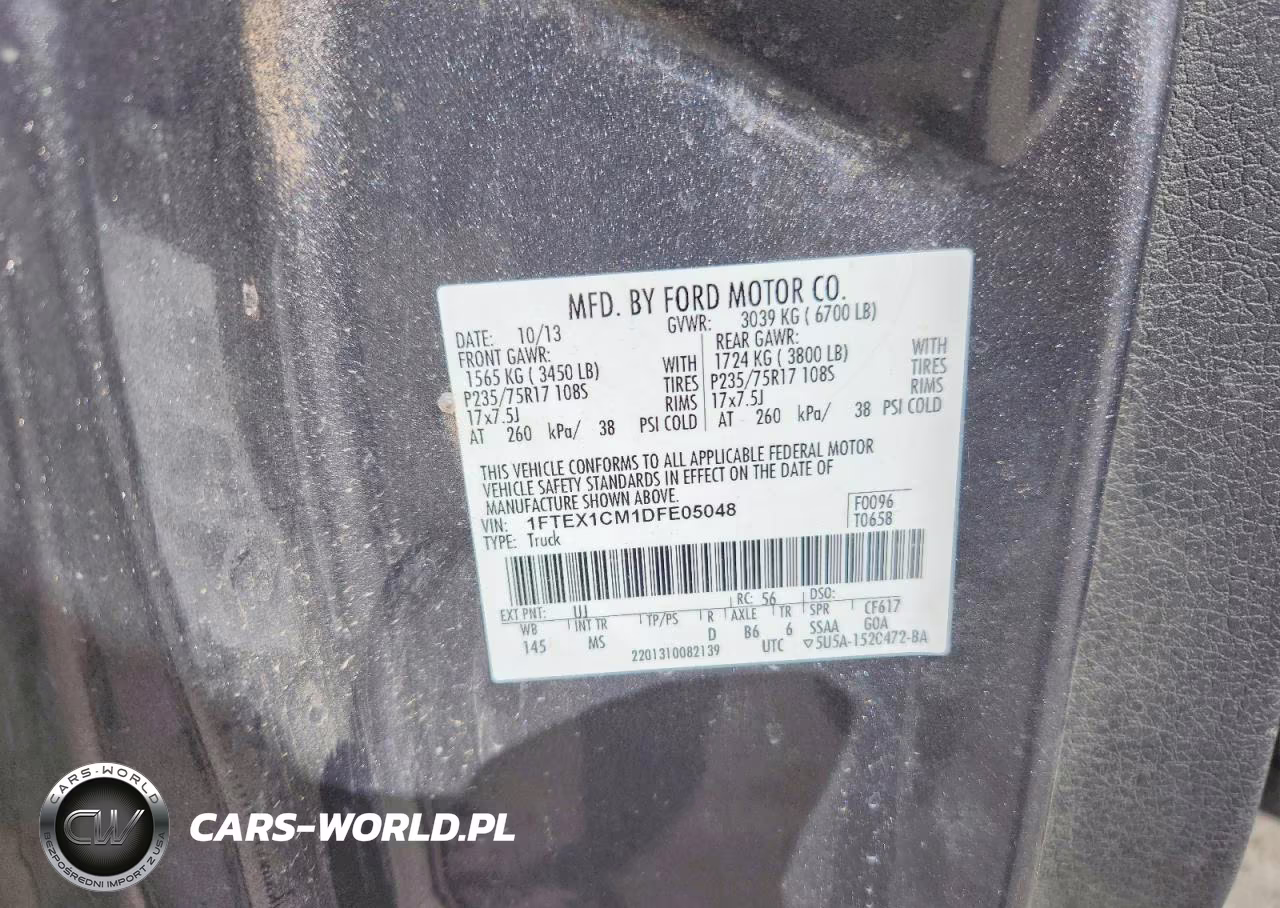 2013 Ford F150 Super Cab VIN:1FTEX1CM1DFE05048 - 12