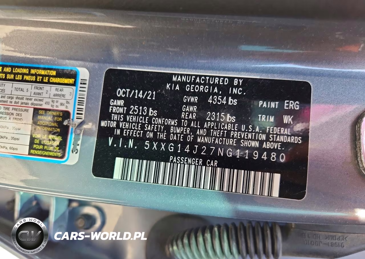 2022 Kia K5 Lxs VIN:5XXG14J27NG119480 - 12
