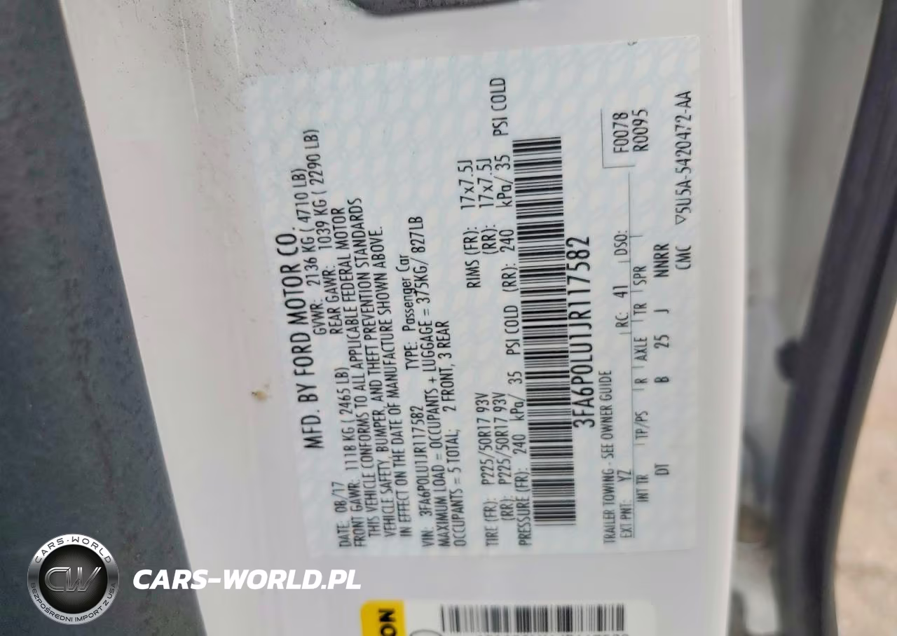 2018 Ford Fusion Se Hybrid VIN:3FA6P0LU1JR117582 - 12