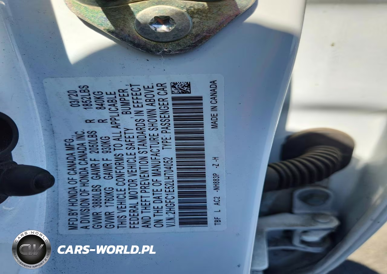 2020 Honda Civic Si VIN:2HGFC1E52LH704052 - 12