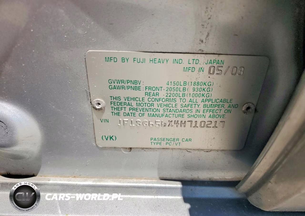 2004 Subaru Forester 2.5Xs VIN:JF1SG656X4H710217 - 13