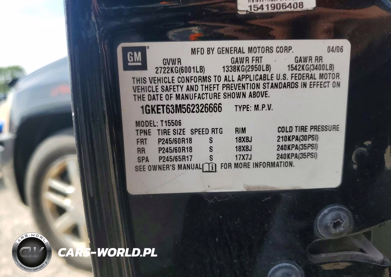 2006 GMC Envoy Denali VIN:1GKET63M562326666 - 13