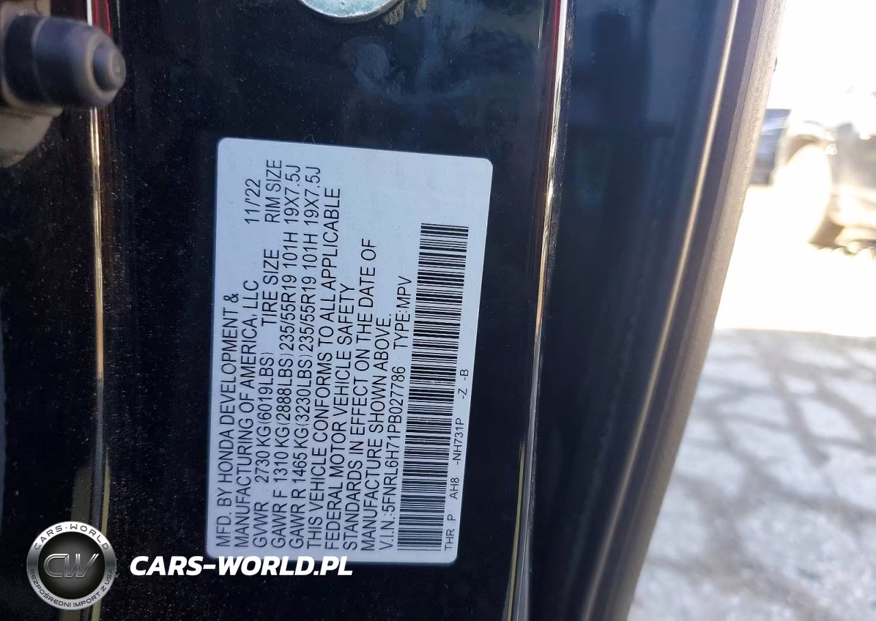 2023 Honda Odyssey Sport-L VIN:5FNRL6H71PB027786 - 13