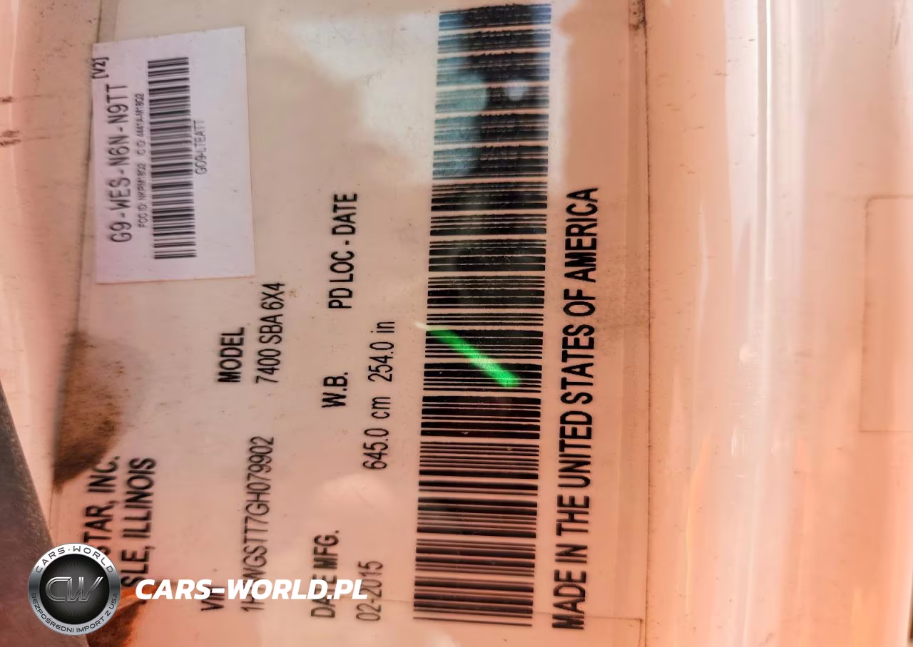 2016 International 7000 7400 VIN:1HTWGSTT7GH079902 - 10