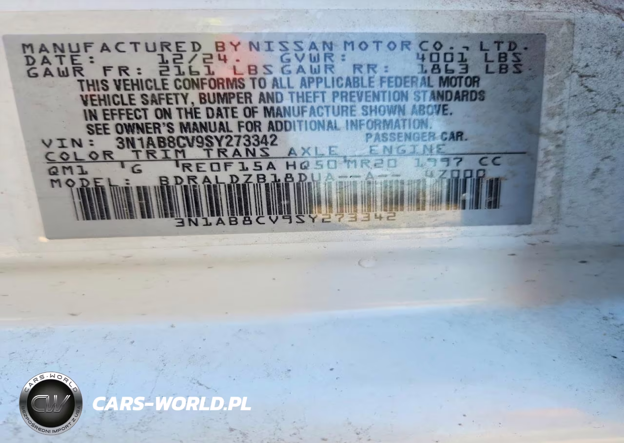 2025 NISSAN SENTRA SV VIN:3N1AB8CV9SY273342 - 13