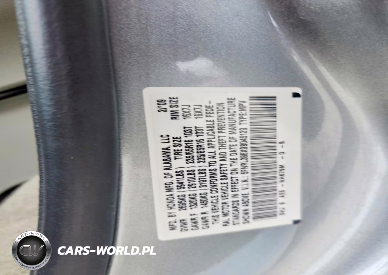 2009 Honda Odyssey Exl VIN:5FNRL386X9B045129 - 13