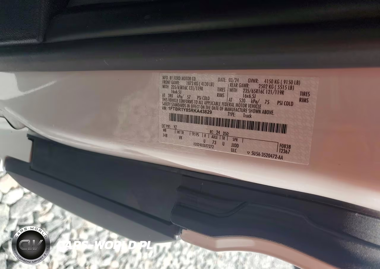 2024 Ford Transit T-250 VIN:1FTBR1Y85RKA43829 - 12