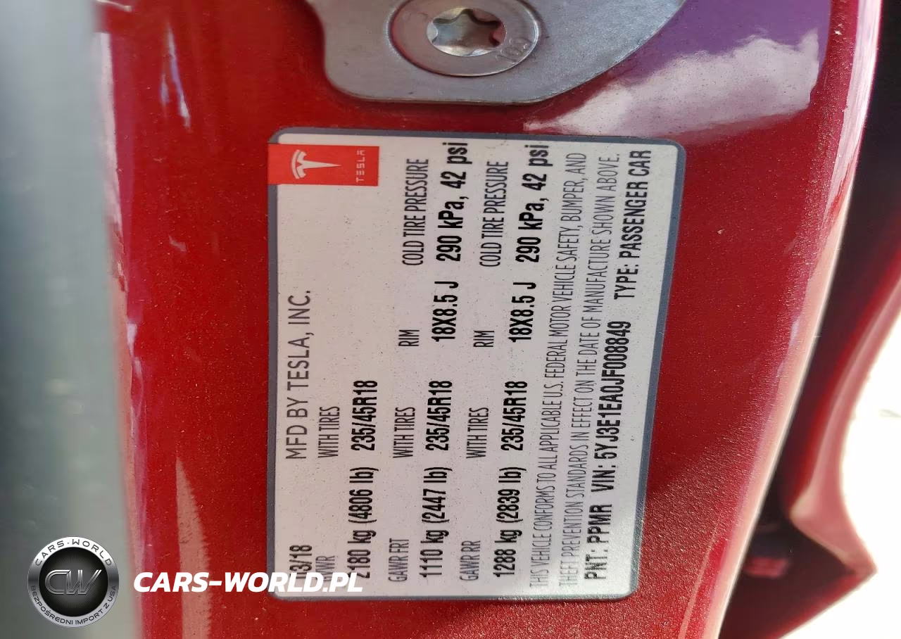 2018 Tesla Model 3 VIN:5YJ3E1EA0JF008849 - 12