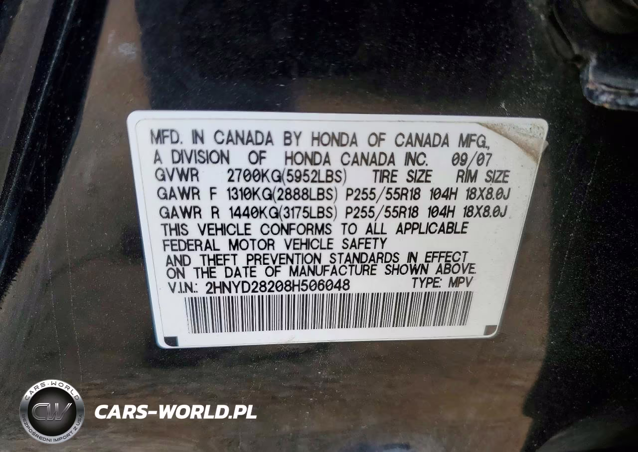 2008 Acura Mdx VIN:2HNYD28208H506048 - 13