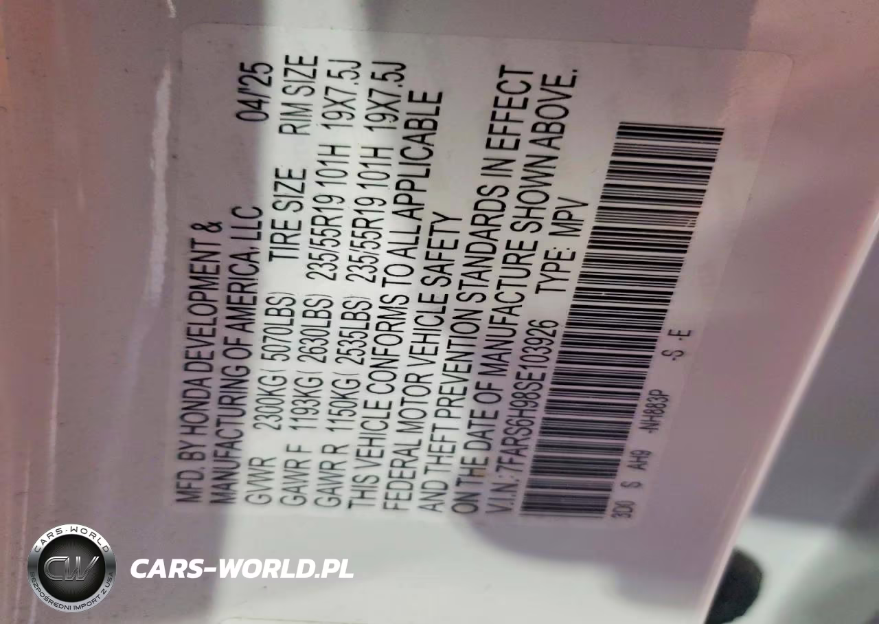 2025 Honda Cr-V Sport Touring VIN:7FARS6H98SE103926 - 13