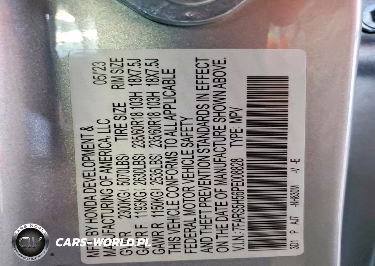 2023 Honda Cr-V Sport VIN:7FARS5H56PE008828 - 14