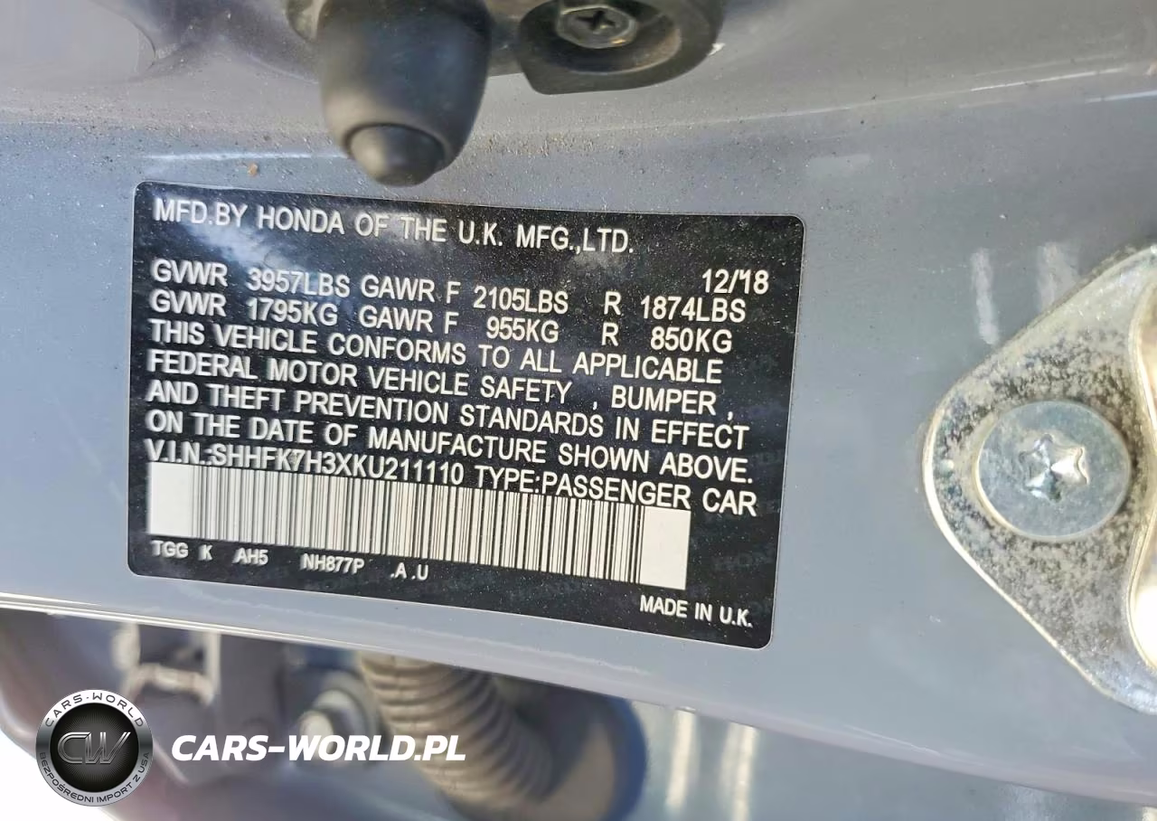 2019 Honda Civic Lx VIN:SHHFK7H3XKU211110 - 13