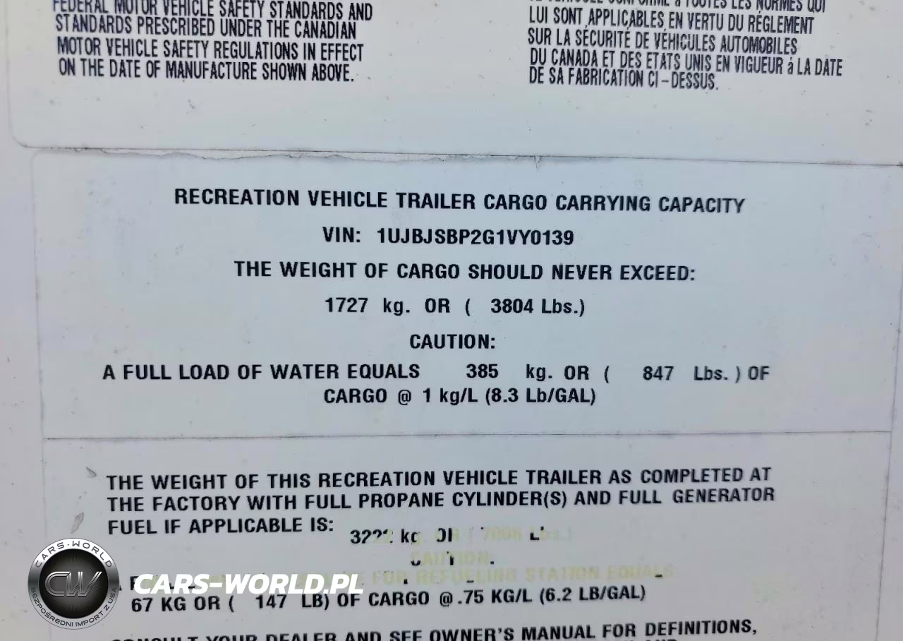 2016 Jayco Octane Camper VIN:1UJBJSBP2G1VY0139 - 10