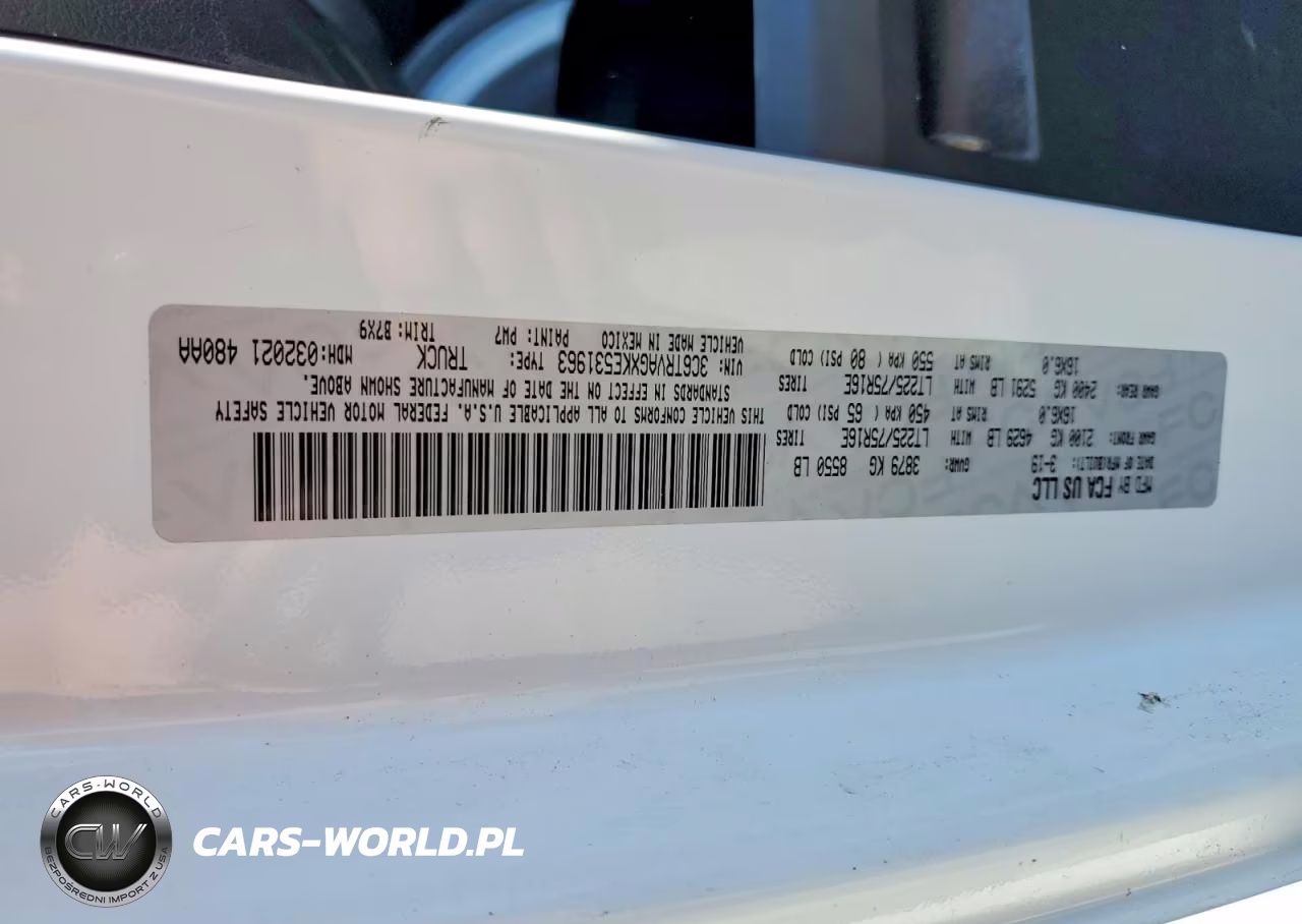 2019 Ram Promaster 1500 1500 Standard VIN:3C6TRVAGXKE531963 - 12