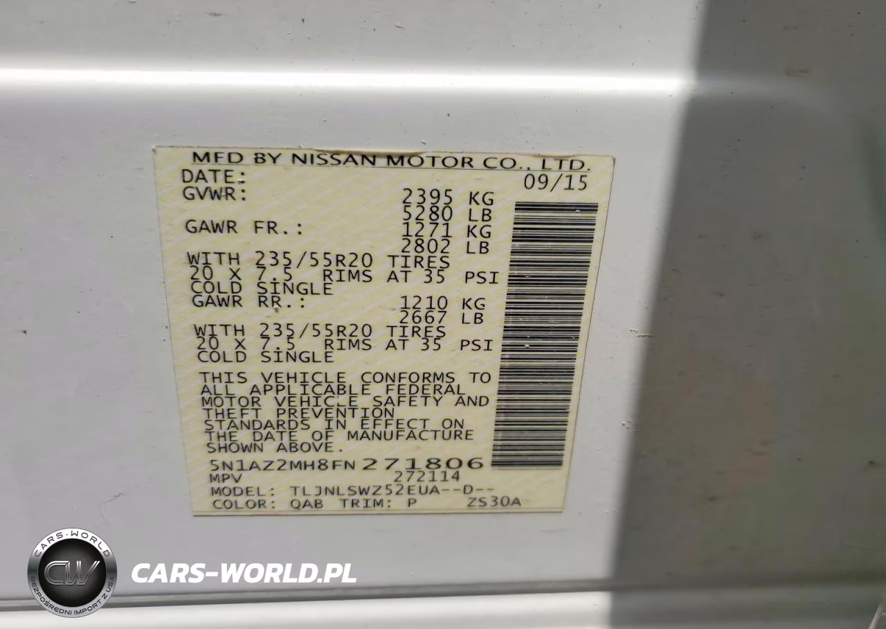 2015 Nissan Murano Platinum VIN:5N1AZ2MH8FN271806 - 13