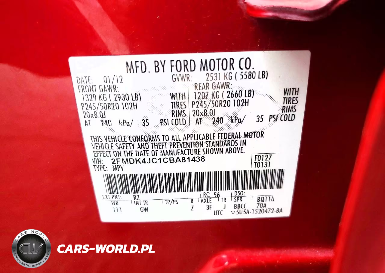 2012 Ford Edge Sel VIN:2FMDK4JC1CBA81438 - 13