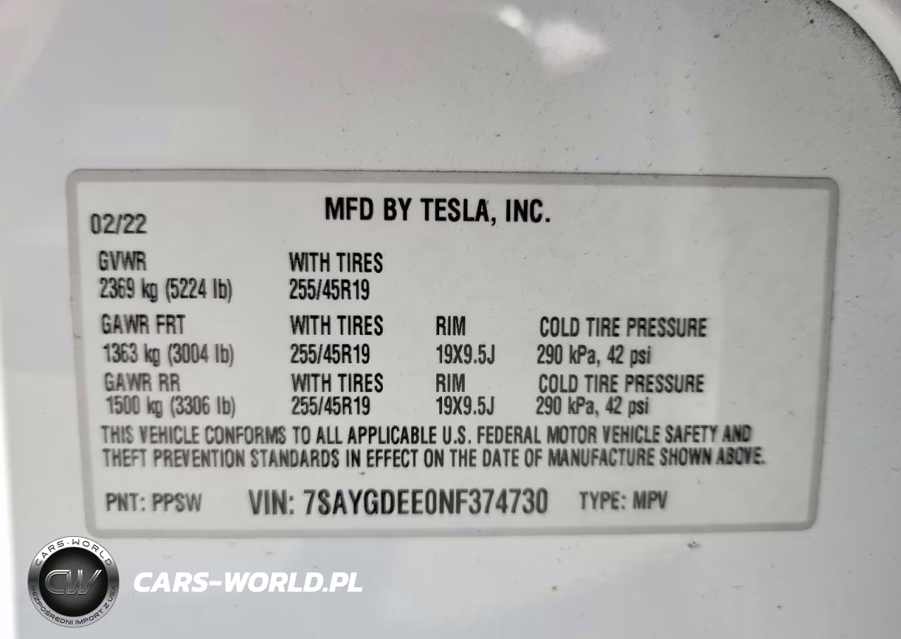 2022 Tesla Model Y VIN:7SAYGDEE0NF374730 - 14