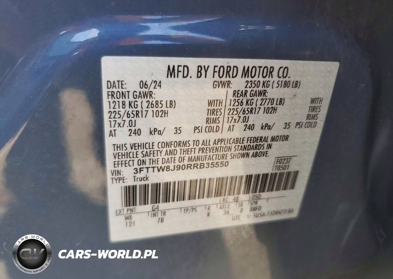 2024 Ford Maverick Xlt VIN:3FTTW8J90RRB35550 - 12