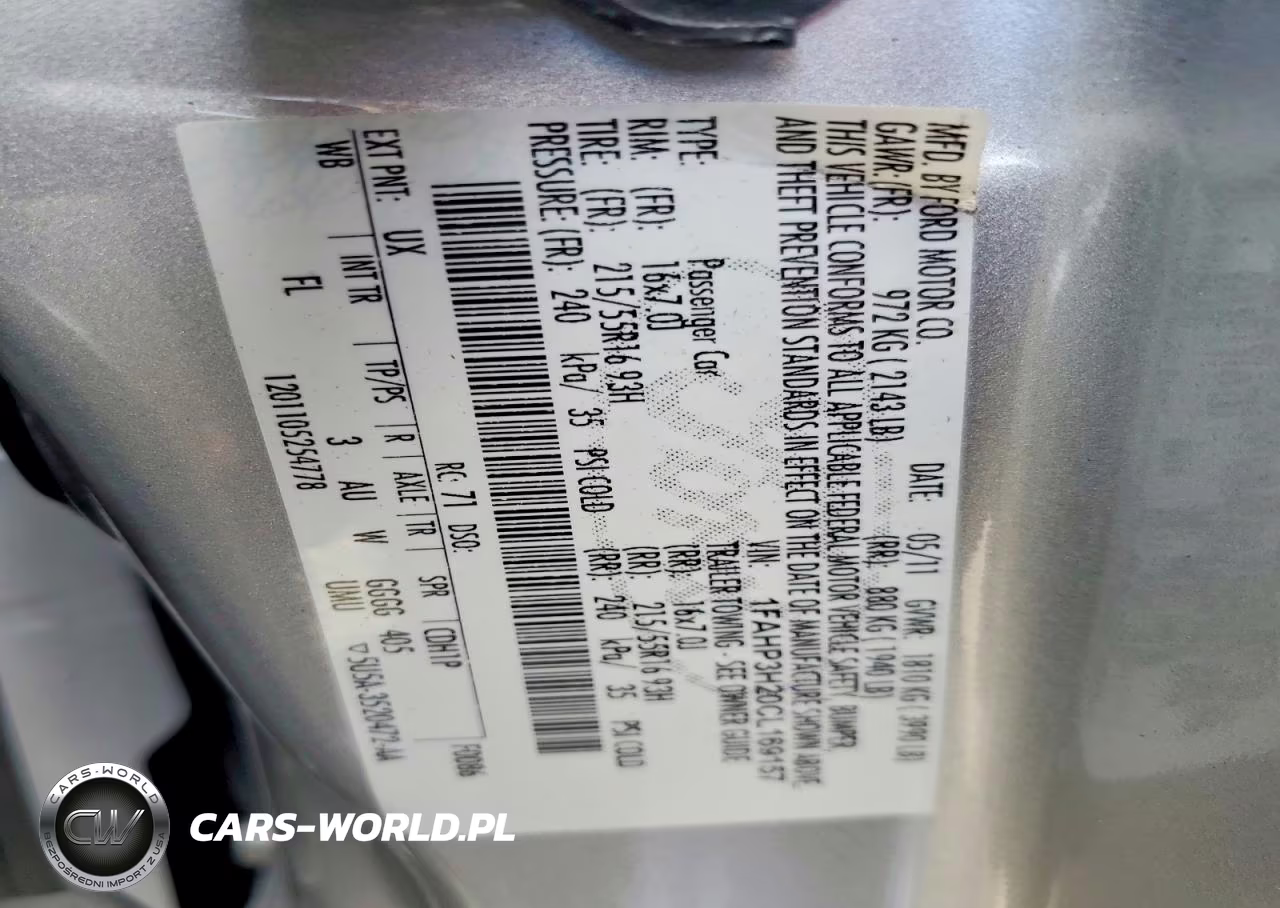 2012 Ford Focus Sel VIN:1FAHP3H20CL169157 - 12