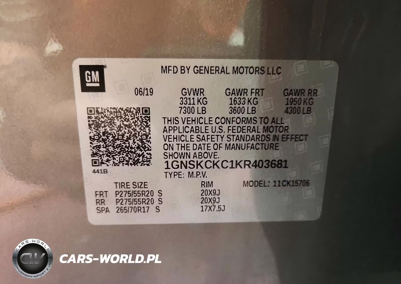 2019 Chevrolet Tahoe K1500 Premier VIN:1GNSKCKC1KR403681 - 13