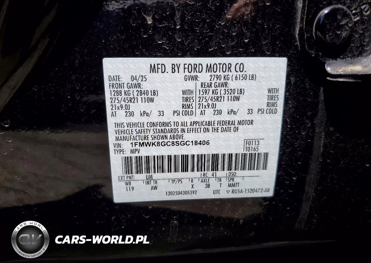2025 Ford Explorer St VIN:1FMWK8GC8SGC18406 - 13