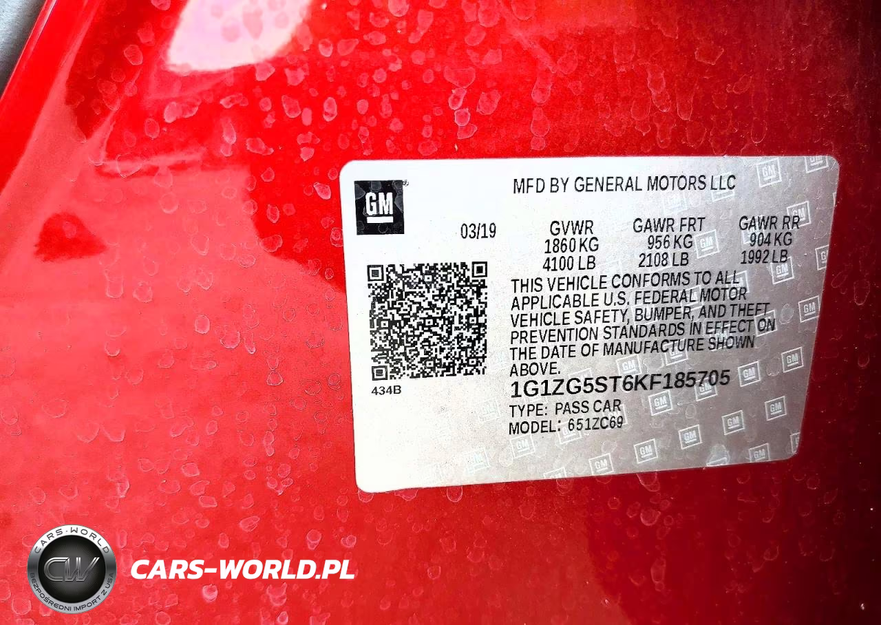 2019 Chevrolet Malibu Rs VIN:1G1ZG5ST6KF185705 - 12