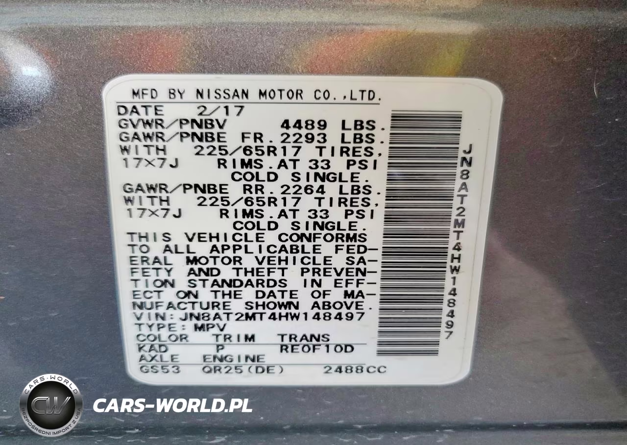 2017 Nissan Rogue VIN:JN8AT2MT4HW148497 - 13