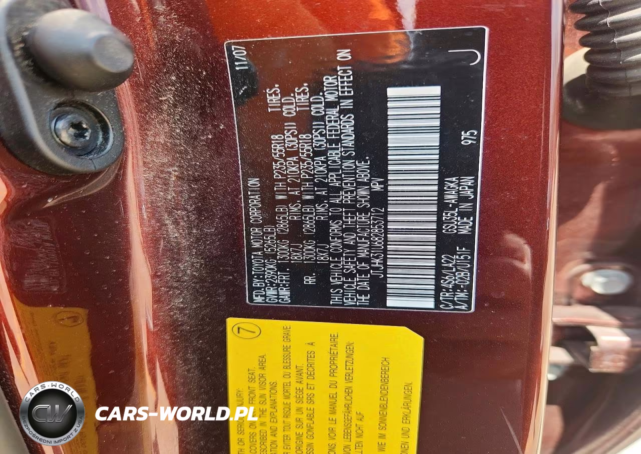 2008 Lexus Rx 350 VIN:JTJHK31U682853712 - 12