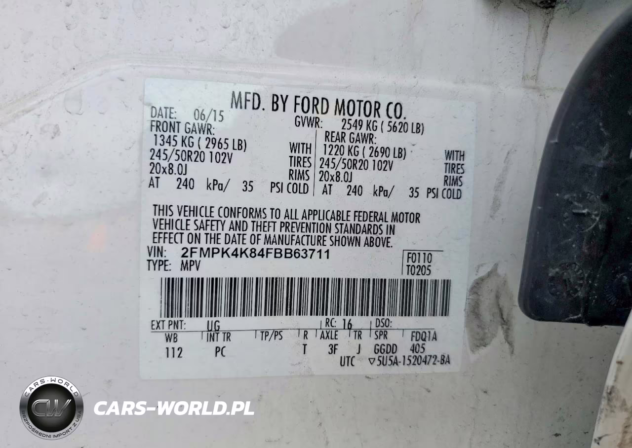 2015 Ford Edge Titanium VIN:2FMPK4K84FBB63711 - 13