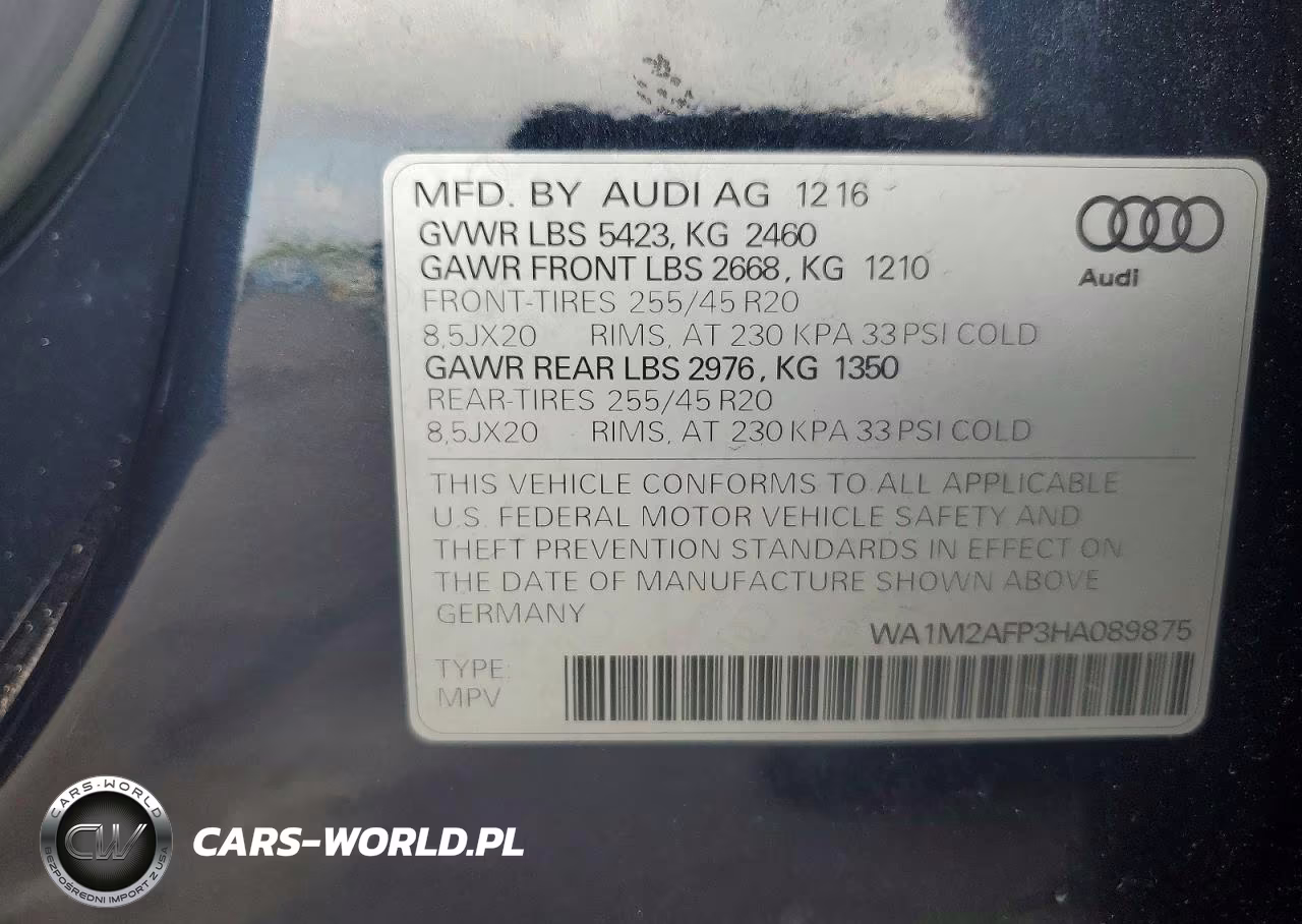 2017 Audi Q5 Premium Plus VIN:WA1M2AFP3HA089875 - 12