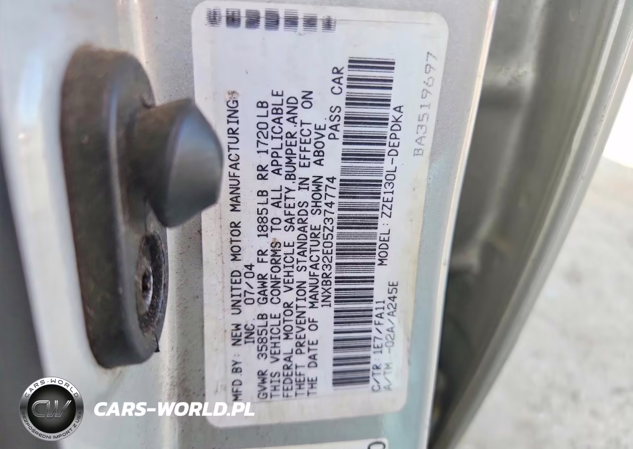 2005 Toyota Corolla Ce VIN:1NXBR32E05Z374774 - 12