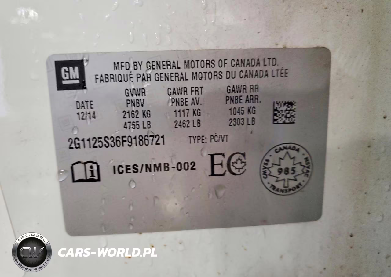 2015 Chevrolet Impala Lt VIN:2G1125S36F9186721 - 13