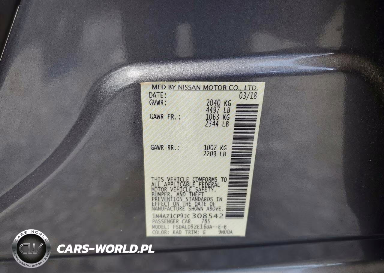 2018 Nissan Leaf Sv VIN:1N4AZ1CP9JC308542 - 12