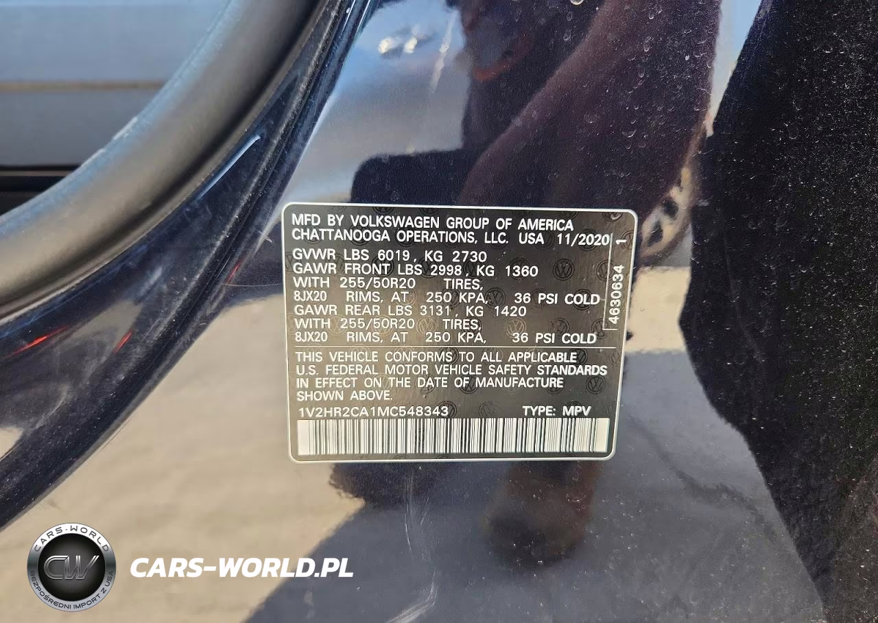 2021 Volkswagen Atlas Se VIN:1V2HR2CA1MC548343 - 12