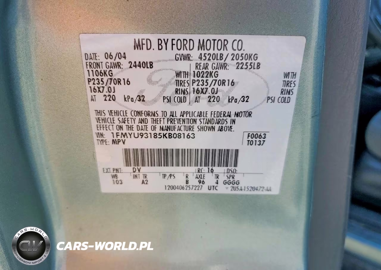 2005 Ford Escape Xlt VIN:1FMYU93185KB08163 - 13