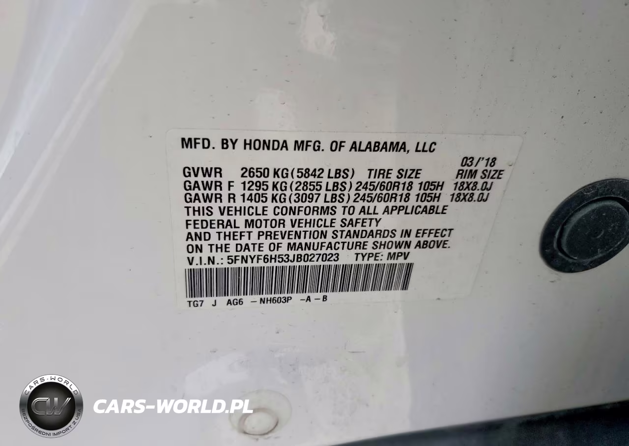 2018 Honda Pilot Exl VIN:5FNYF6H53JB027023 - 13