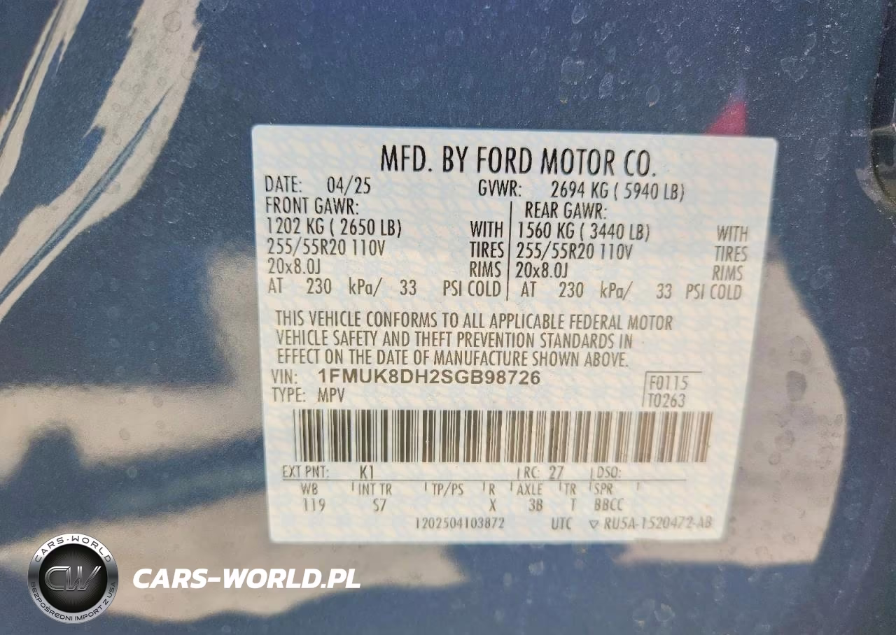 2025 Ford Explorer Active VIN:1FMUK8DH2SGB98726 - 14