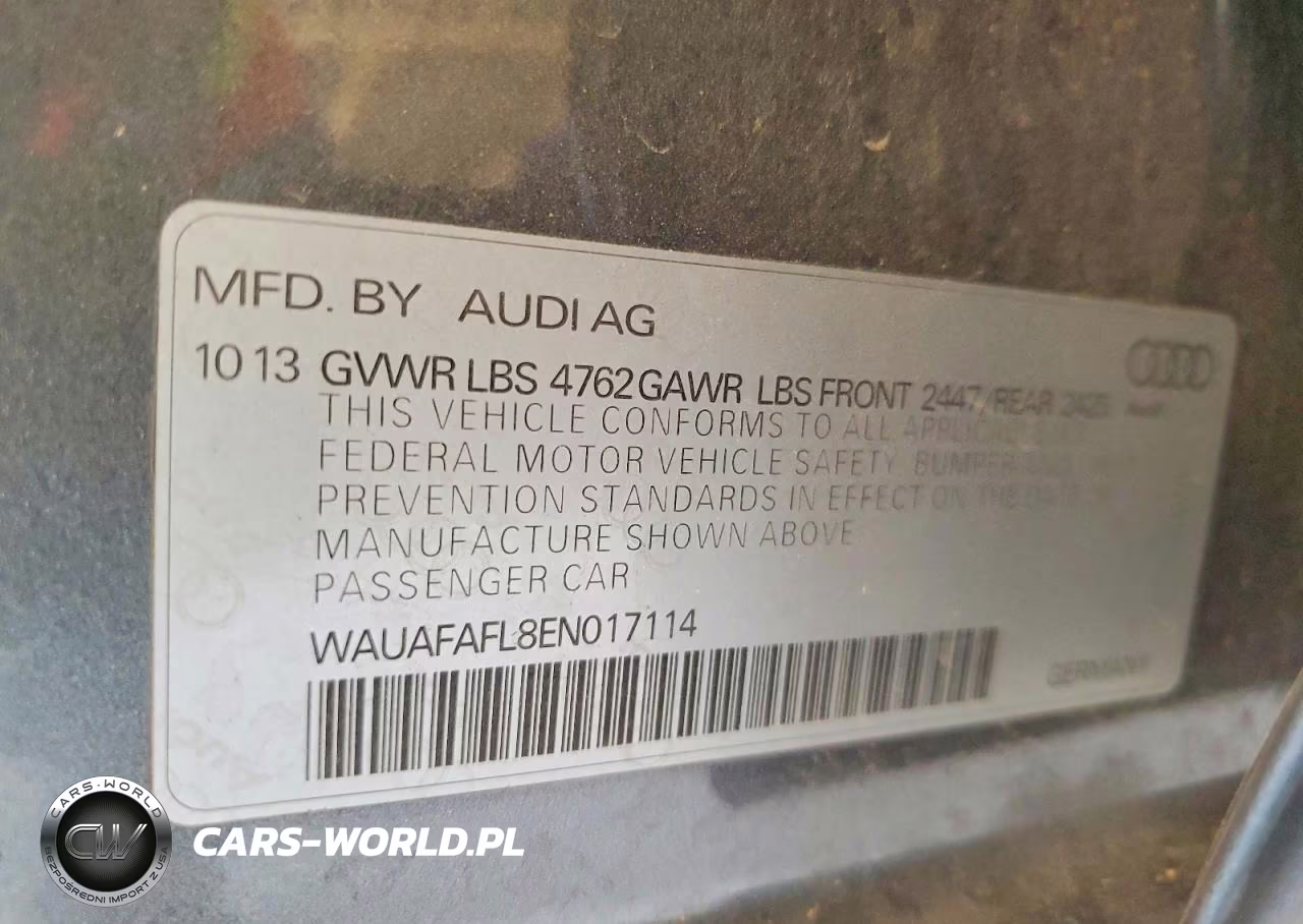 2014 Audi A4 Premium VIN:WAUAFAFL8EN017114 - 12