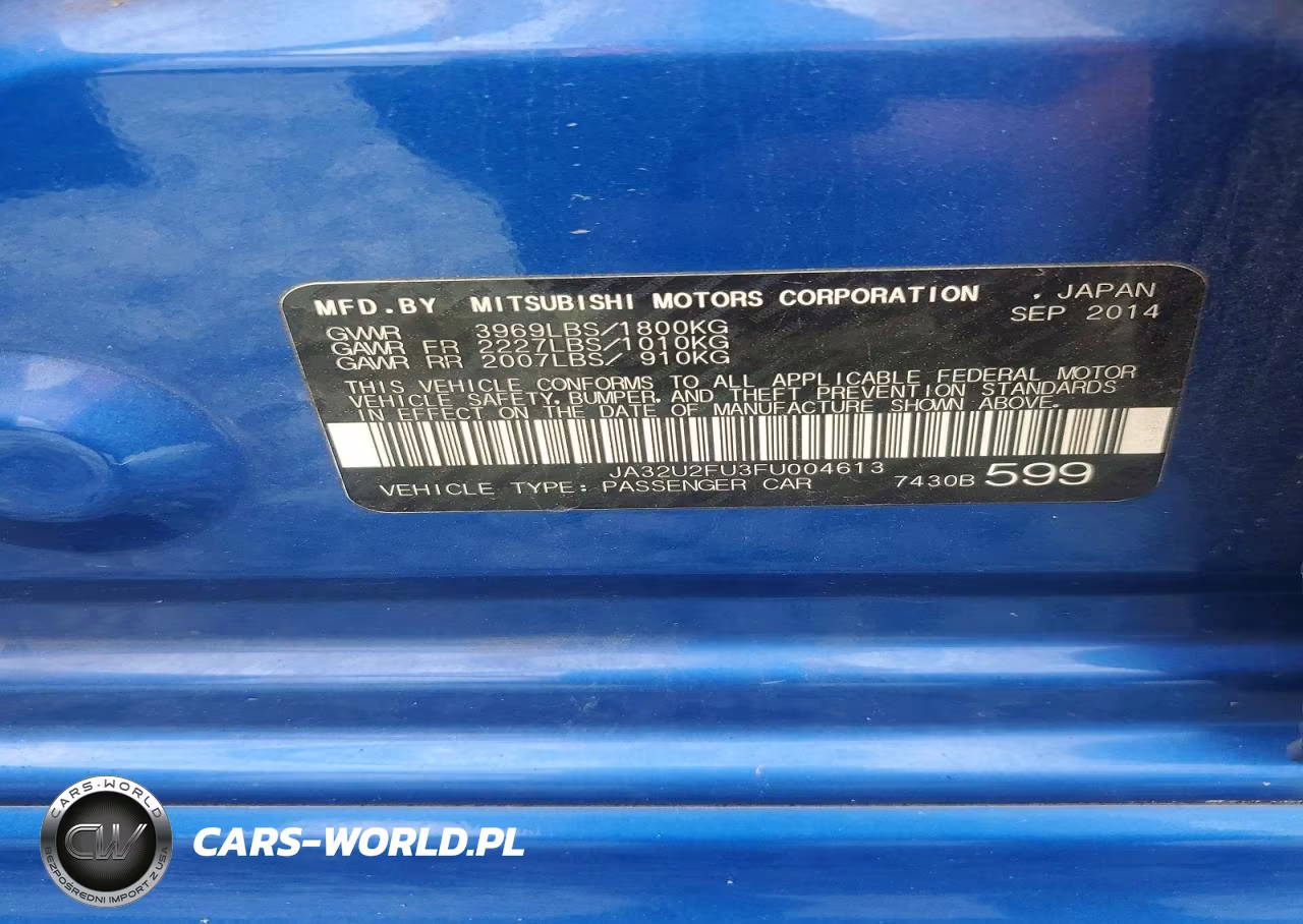 2015 Mitsubishi Lancer Es VIN:JA32U2FU3FU004613 - 12