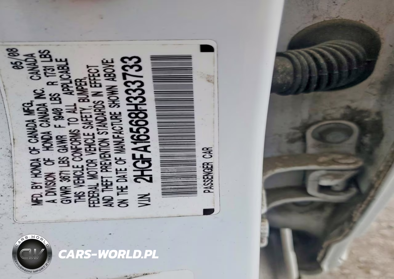 2008 Honda Civic Lx VIN:2HGFA16568H333733 - 12