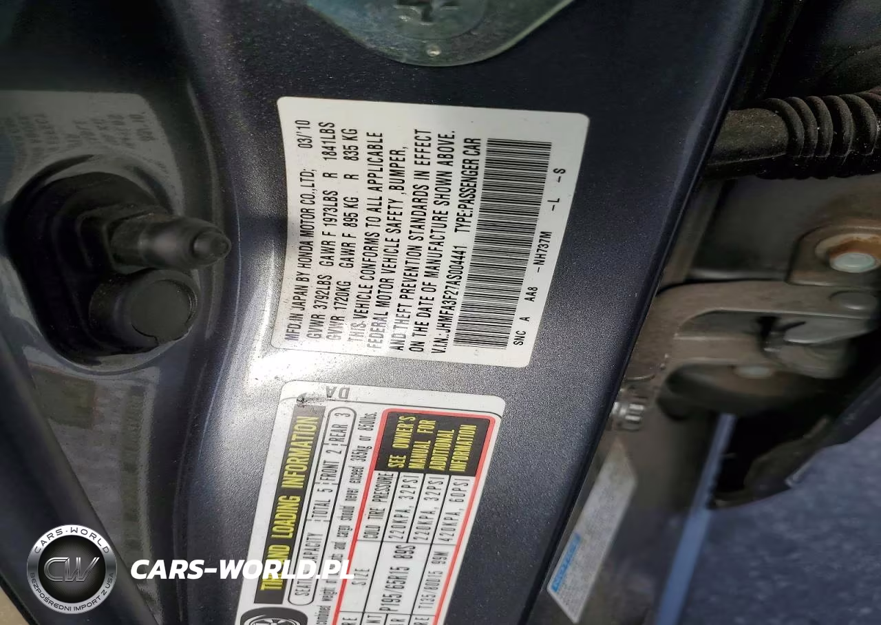 2010 Honda Civic Hybrid VIN:JHMFA3F27AS004441 - 12