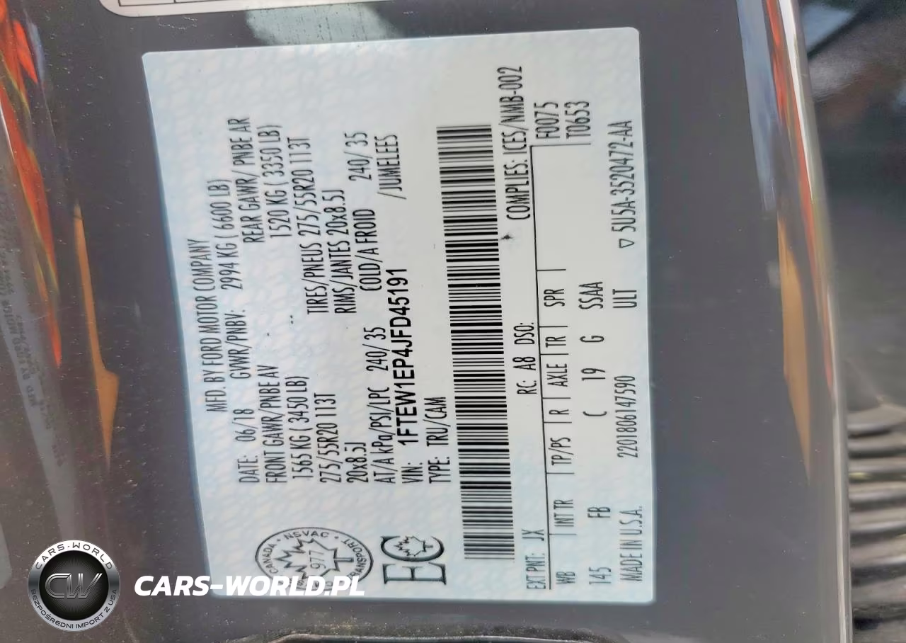 2018 Ford F150 Supercrew VIN:1FTEW1EP4JFD45191 - 13